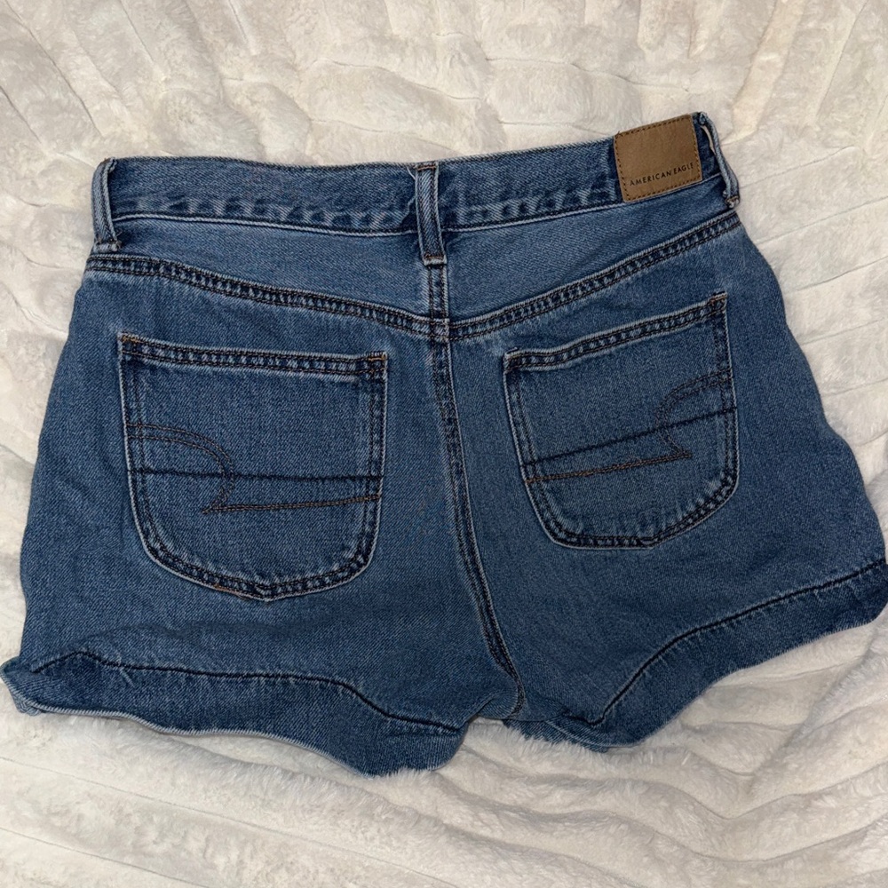 American Eagle Outfitters Dark Blue Jean Shorts - Picture 3 of 4